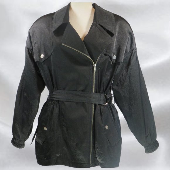 novelti Only at Eatons Black Spring Trench Coat in Size Medium - Picture 1 of 5